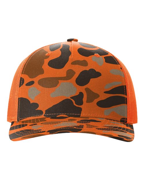 Richardson - Gorra de camionero estampada de cinco paneles - 112PFP