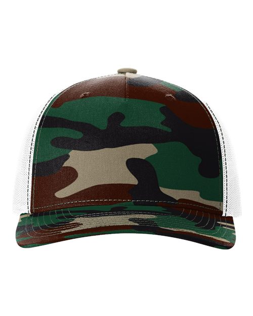 Richardson - Gorra de camionero estampada de cinco paneles - 112PFP