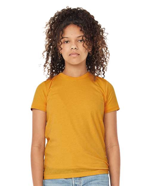 BELLA + CANVAS - Camiseta juvenil de mezcla triple - 3413Y