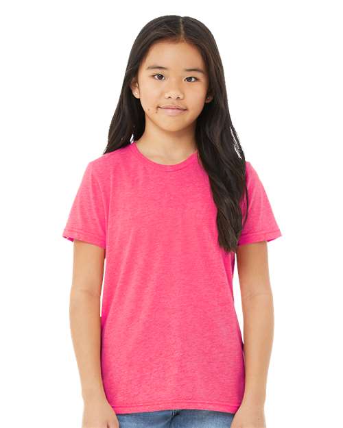 BELLA + CANVAS - Camiseta juvenil de mezcla triple - 3413Y