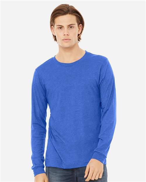 BELLA + CANVAS - Camiseta unisex de manga larga de mezcla de tres piezas - 3513