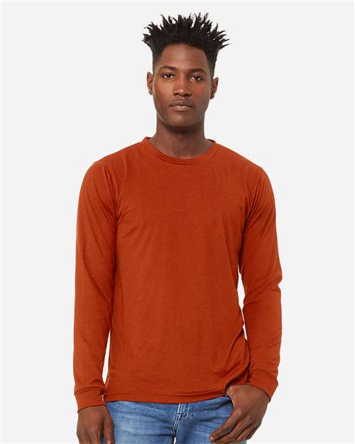 BELLA + CANVAS - Camiseta unisex de manga larga de mezcla de tres piezas - 3513