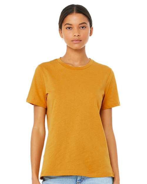 BELLA + CANVAS - Camiseta de corte relajado para mujer con tejido CVC jaspeado - 6400CVC