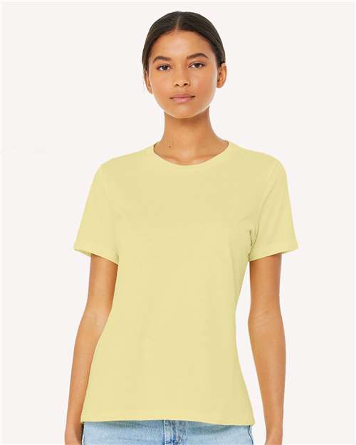 BELLA + CANVAS - Camiseta de corte relajado para mujer con tejido CVC jaspeado - 6400CVC