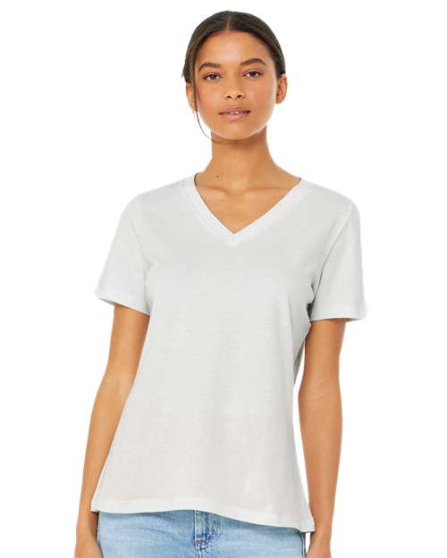 BELLA + CANVAS - Camiseta de jersey holgada con cuello en V para mujer - 6405