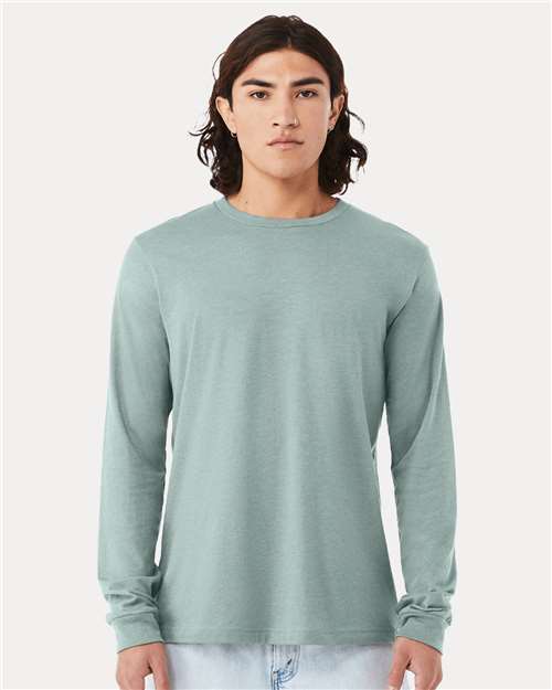 BELLA + CANVAS - Camiseta de manga larga jaspeada CVC - 3501CVC