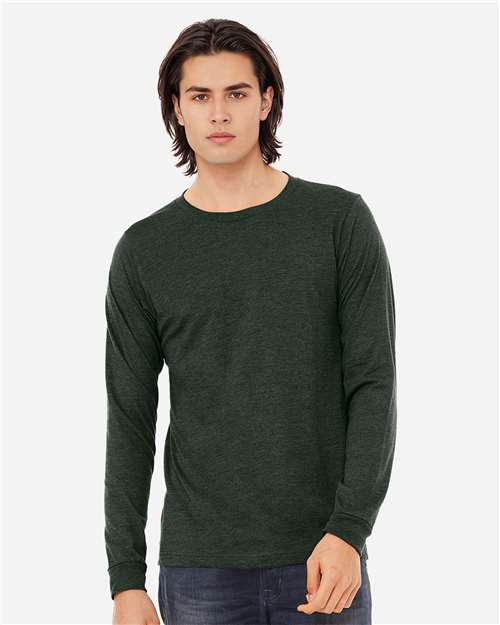 BELLA + CANVAS - Camiseta de manga larga jaspeada CVC - 3501CVC