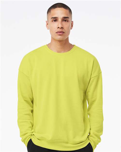 BELLA + CANVAS - Sudadera unisex de forro polar con hombros caídos y cuello redondo - 3945