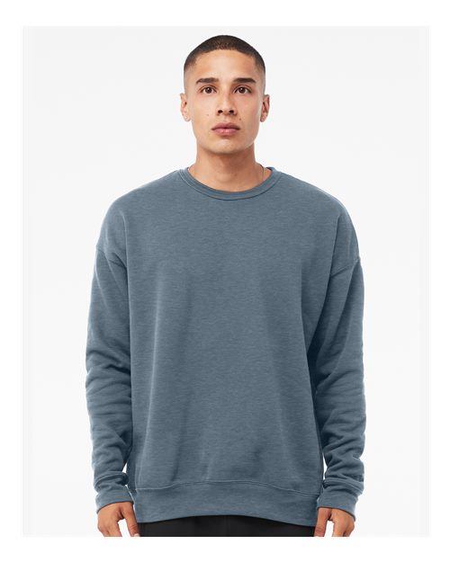 BELLA + CANVAS - Sudadera unisex de forro polar con hombros caídos y cuello redondo - 3945
