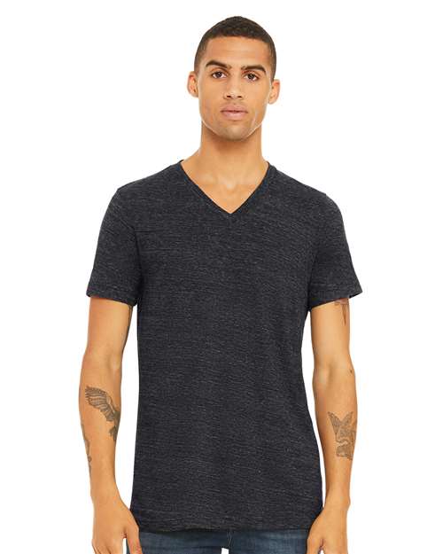 BELLA + CANVAS - Unisex Textured Jersey V-Neck Tee - 3655