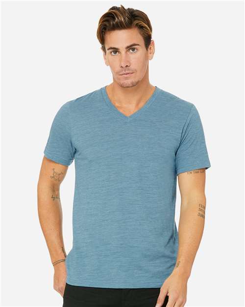 BELLA + CANVAS - Unisex Textured Jersey V-Neck Tee - 3655