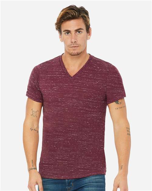 BELLA + CANVAS - Unisex Textured Jersey V-Neck Tee - 3655