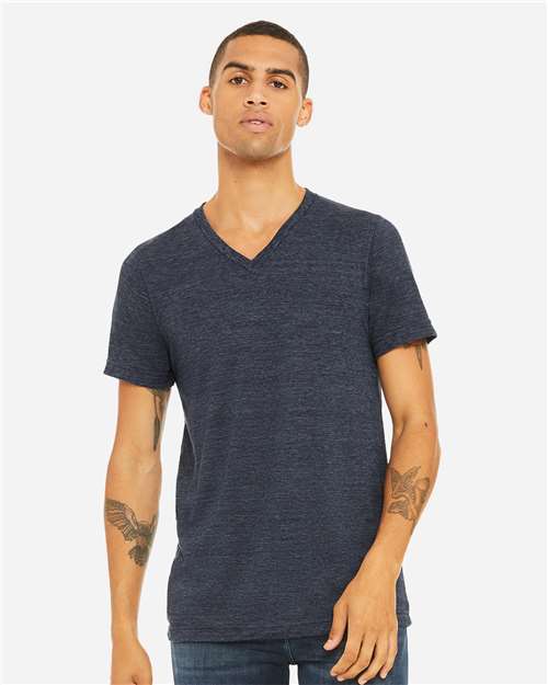 BELLA + CANVAS - Unisex Textured Jersey V-Neck Tee - 3655