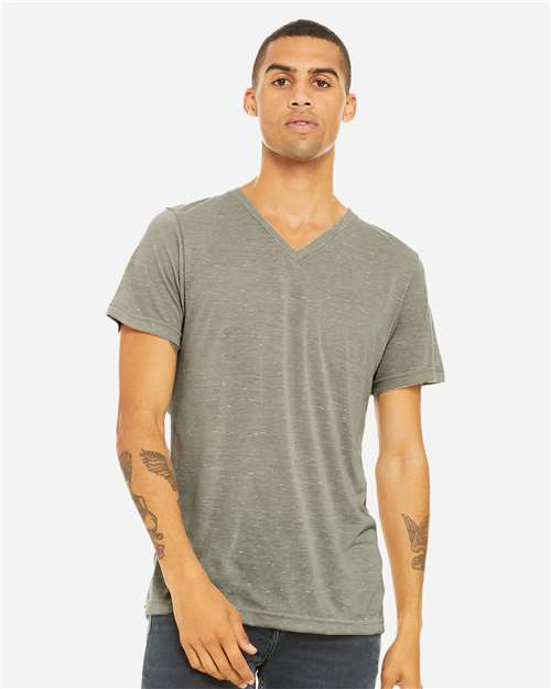 BELLA + CANVAS - Unisex Textured Jersey V-Neck Tee - 3655