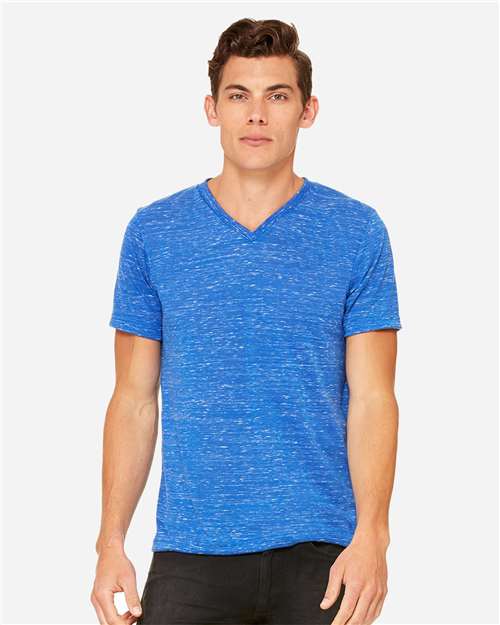 BELLA + CANVAS - Unisex Textured Jersey V-Neck Tee - 3655