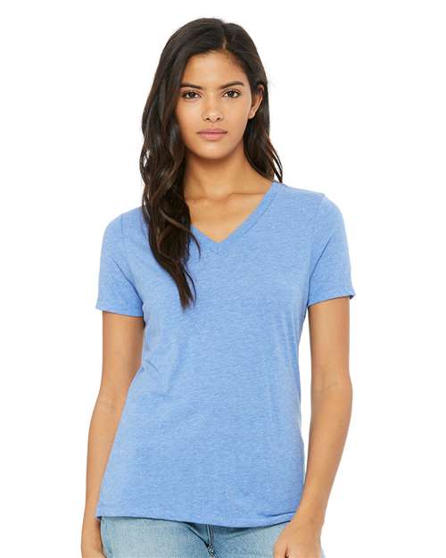 BELLA + CANVAS - Women's Relaxed Triblend V-Neck Tee - 6415