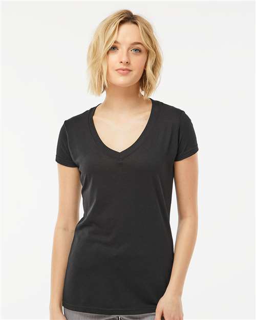 Tultex - Women's Poly-Rich V-Neck T-Shirt - 244