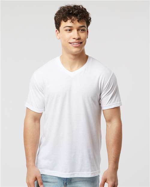Tultex - Men's Poly-Rich V-Neck T-Shirt - 207