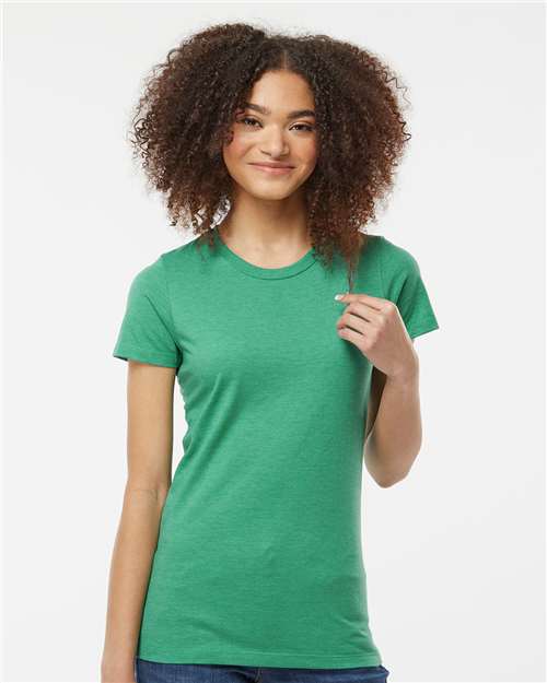 Tultex - Camiseta de mezcla de algodón premium para mujer - 542