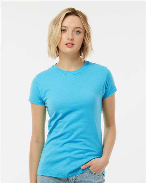 Tultex - Camiseta de punto fino y corte entallado para mujer - 213