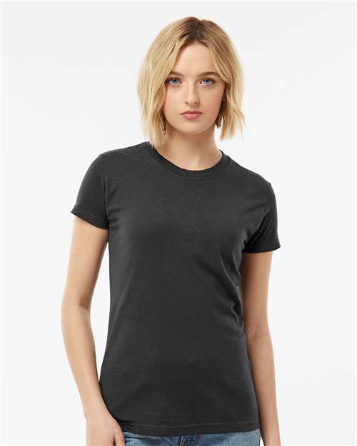 Tultex - Camiseta de punto fino y corte entallado para mujer - 213