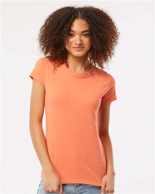Tultex - Camiseta de punto fino y corte entallado para mujer - 213