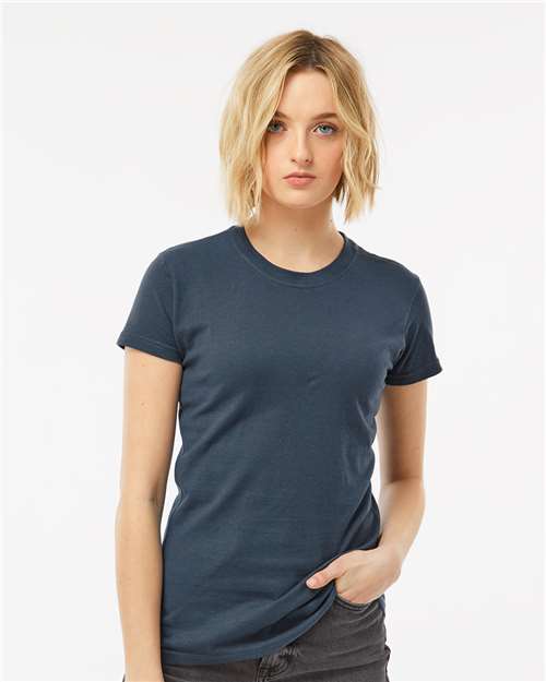 Tultex - Camiseta de punto fino y corte entallado para mujer - 213