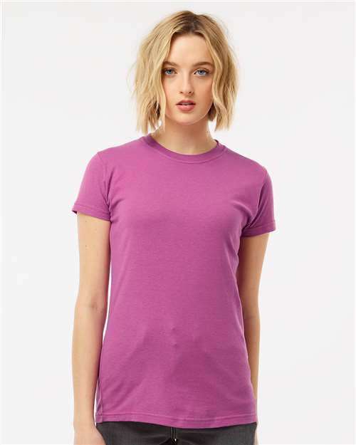 Tultex - Camiseta de punto fino y corte entallado para mujer - 213