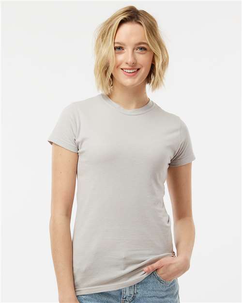 Tultex - Camiseta de punto fino y corte entallado para mujer - 213