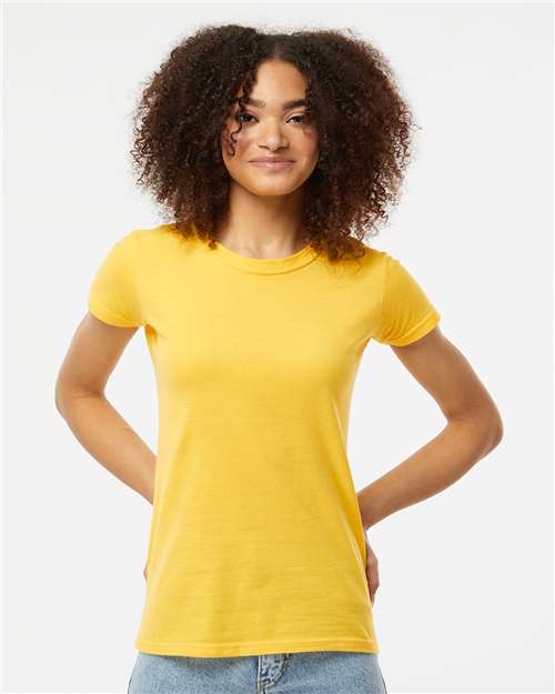 Tultex - Camiseta de punto fino y corte entallado para mujer - 213