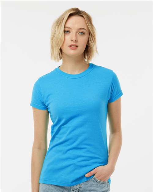 Tultex - Camiseta de punto fino y corte entallado para mujer - 213