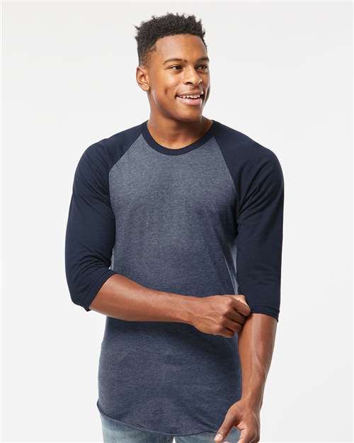 Tultex - Camiseta unisex de jersey fino raglán - 245