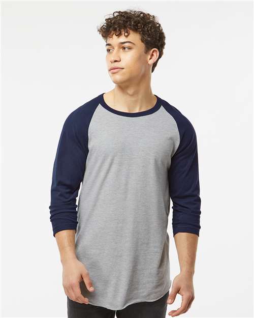 Tultex - Camiseta unisex de jersey fino raglán - 245