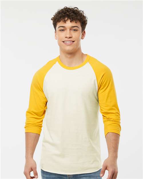 Tultex - Camiseta unisex de jersey fino raglán - 245