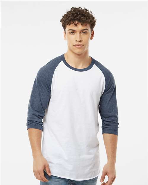 Tultex - Camiseta unisex de jersey fino raglán - 245