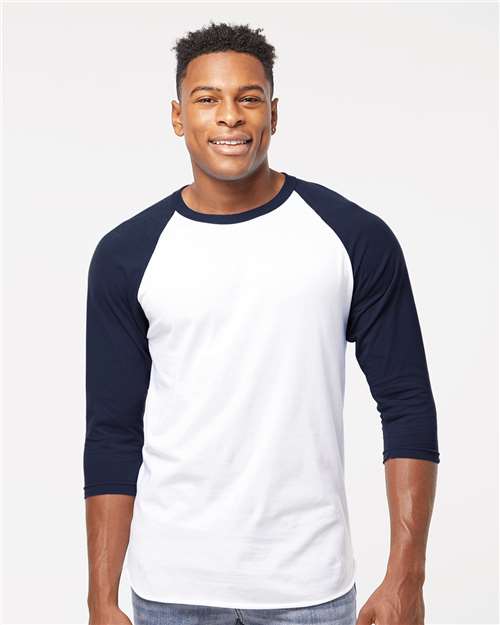 Tultex - Camiseta unisex de jersey fino raglán - 245