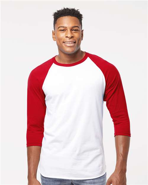 Tultex - Camiseta unisex de jersey fino raglán - 245