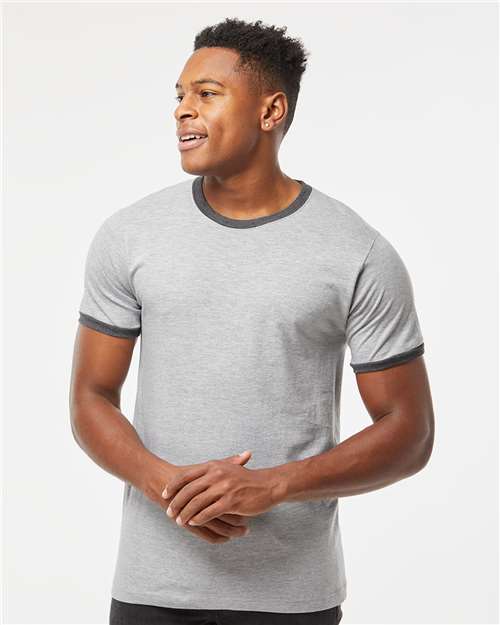 Tultex - Camiseta unisex de punto fino con ribetes - 246