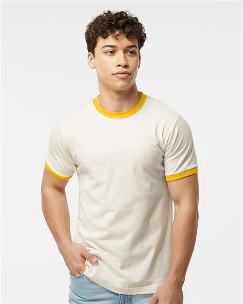 Tultex - Camiseta unisex de punto fino con ribetes - 246