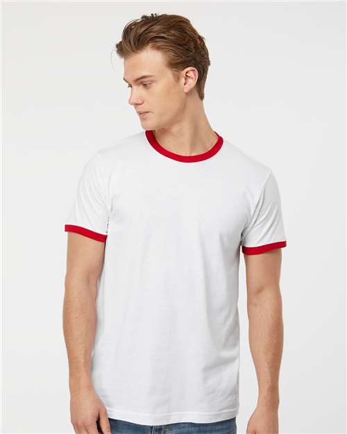 Tultex - Camiseta unisex de punto fino con ribetes - 246
