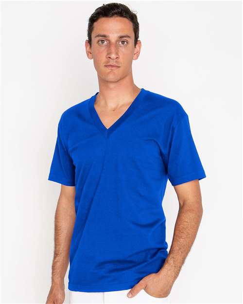 Los Angeles Apparel - Camiseta unisex de jersey fino con cuello en V, fabricada en EE. UU. - 24056
