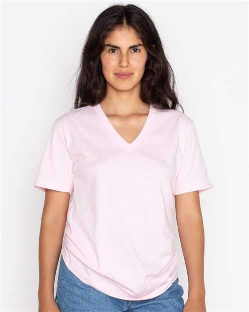 Los Angeles Apparel - Camiseta unisex de jersey fino con cuello en V, fabricada en EE. UU. - 24056