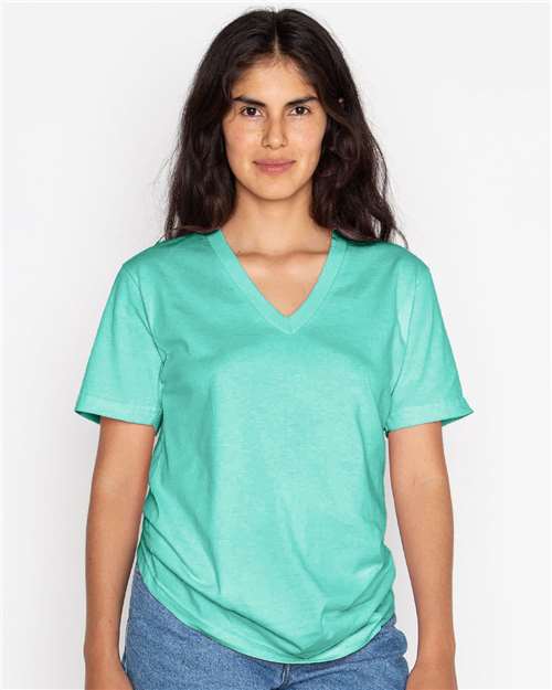 Los Angeles Apparel - Unisex USA-Made Fine Jersey V-Neck T-Shirt - 24056