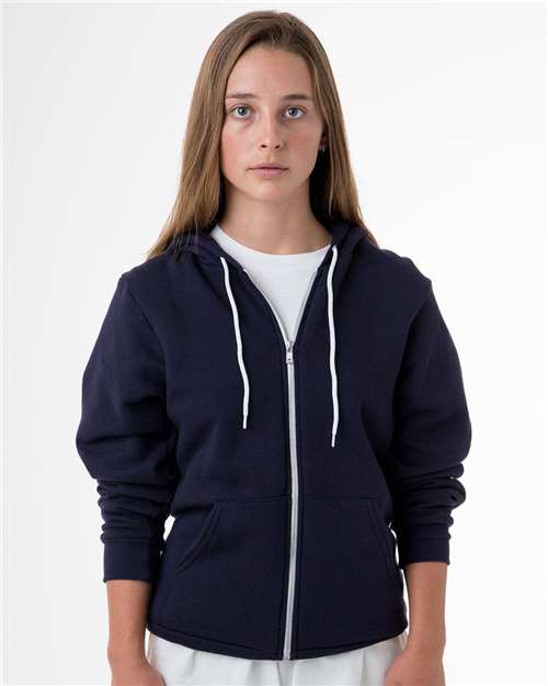 Los Angeles Apparel - Unisex USA-Made Flex Fleece Full-Zip Hooded Sweatshirt - F97