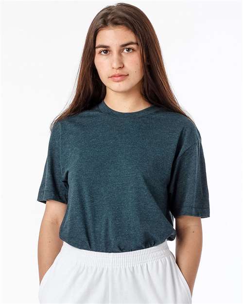Los Angeles Apparel - Camiseta unisex de poliéster y algodón 50/50, fabricada en EE. UU. - FF01