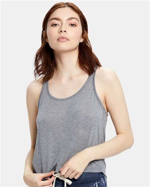 US Blanks - Top de tirantes transparente y corte deportivo para mujer - US510
