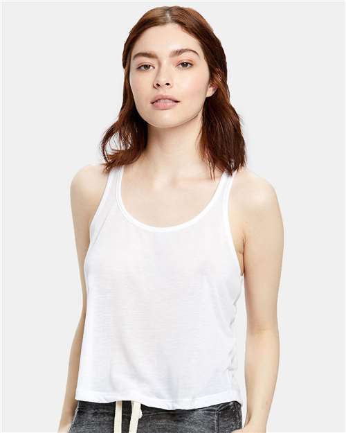 US Blanks - Top de tirantes transparente y corte deportivo para mujer - US510