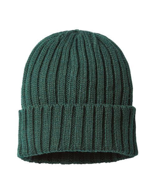 Atlantis Headwear - Gorro de punto trenzado sostenible con puños - SHORE