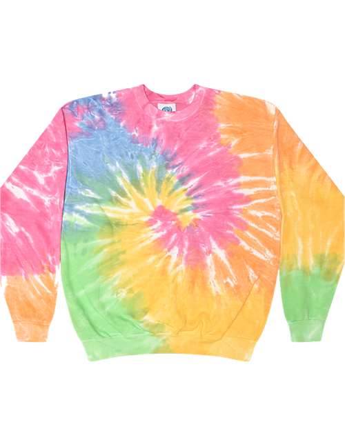Colortone - Unisex Tie-Dyed Fleece Crewneck Sweatshirt - 8100