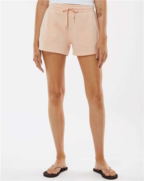 Independent Trading Co. - Women’s Lightweight California Wave Wash Fleece Shorts - PRM20SRT